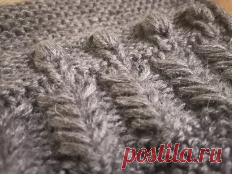 ОБЪЕМНЫЙ РЕЛЬЕФНЫЙ УЗОР СПИЦАМИ.🧶🔥ДЛЯ  ШАПОК ИДЕАЛЬНО!!!МК.