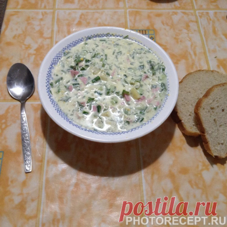 Окрошка на сыворотке, как в ресторане