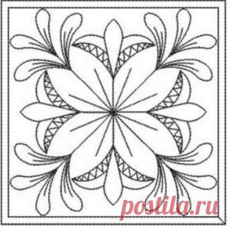 Орнамент вписанный в квадрат.