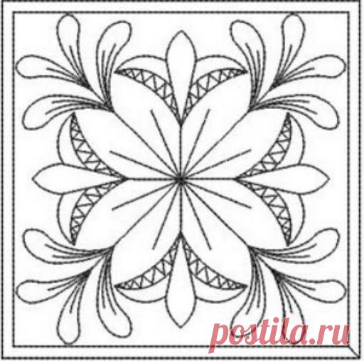 Орнамент вписанный в квадрат.