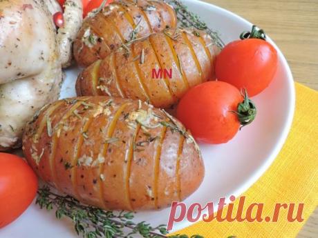 Картофель, запеченный с тимьяном и розмарином