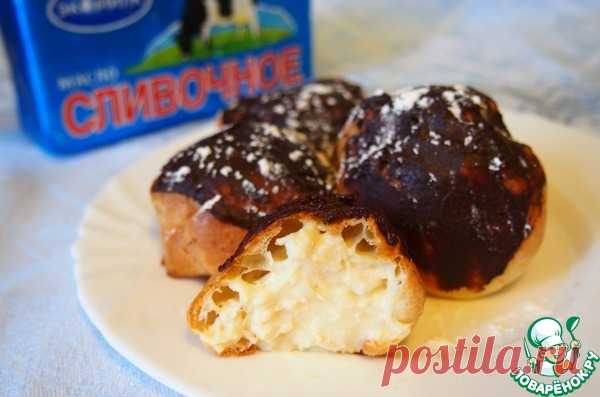 Профитроли с апельсиновым кремом Кулинарный рецепт
