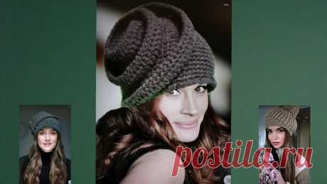 Головные уборы спицами и крючком на осень и зиму. Knitting and crochet hats for autumn and winter. Чудесные головные уборы на любой вкус и возраст. Разнообразию нет границ!!! Смотрите, выбирайте, вяжите.