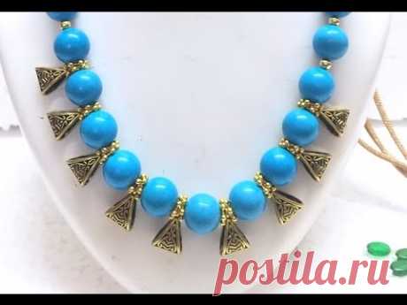 HOW TO MAKE A SIMPLE  BAIL  NECKLACE AT HOME !!!!! -TUTORIAL