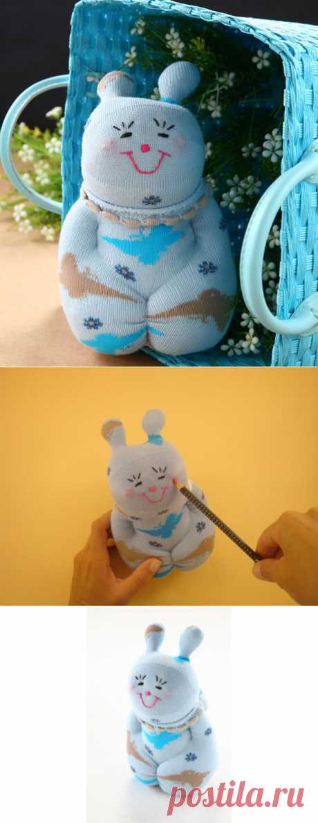Забавная игрушка из носка. МАРИПОСА.