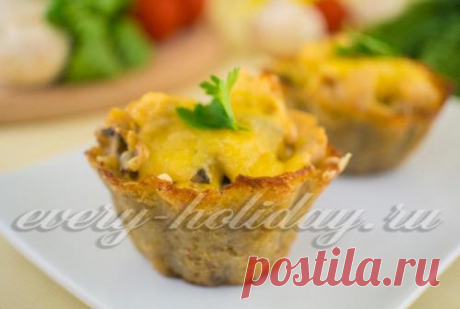 Картофельные корзиночки с начинкой