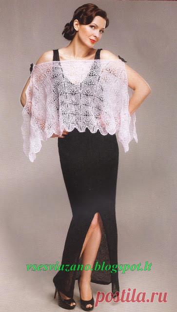 ВСЕ СВЯЗАНО. ROSOMAHA.: Платье с нарядным сменным воротником-шалью