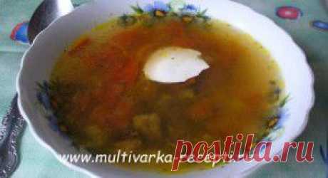 Грибной суп с рисом в мультиварке |