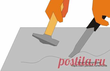 Как резать шифер без болгарки ровно и быстро (дедовский способ без пыли) | Ремонтдом | Яндекс Дзен