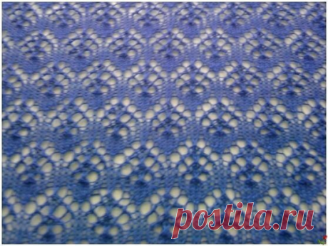 ВЯЖЕМ СПИЦАМИ СИНИЙ ПАЛАНТИН.\
#спицы #вязаный_узор #узор_спицами #вязаный_палантин