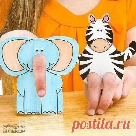 Играем вместе с детьми: раскраска и пальчиковый театр своими руками 😃
