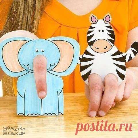 Играем вместе с детьми: раскраска и пальчиковый театр своими руками 😃