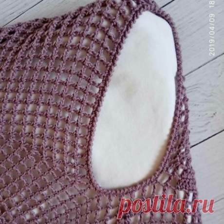 Блуза крючком в филейной технике