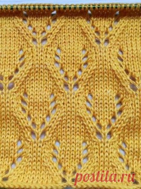 Схемы узоров - Узор ажурные ромбы