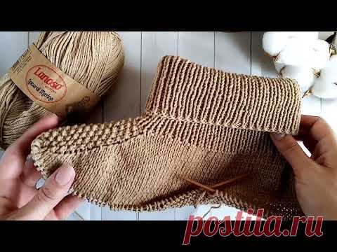 Вяжу манишку для ребёнка из турецкой пряжи