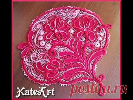 Ирландское кружево - Мастер-класс "Ирисы" - часть 1. Irish lace crochet.