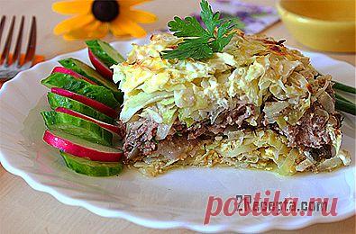 Запеканка из капусты с фаршем