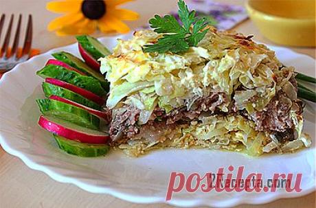 Запеканка из капусты с фаршем