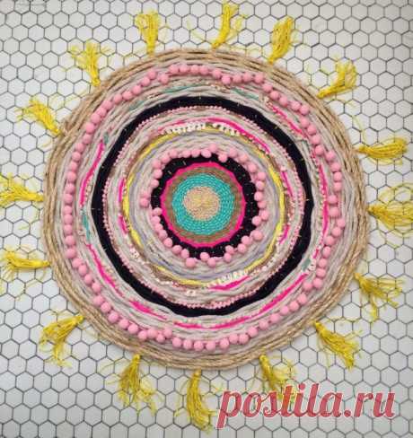 Мастер класс. Ковер солнце своими руками | https://www.babyroomblog.ru/