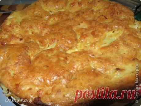 Пирог-перевертыш с курицей