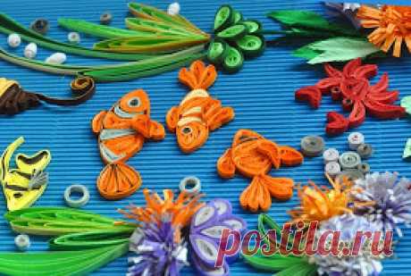 Printre hobby-uri: quilling, kusudama, origami, bijuterii handmade...: Quilling - Aquarium