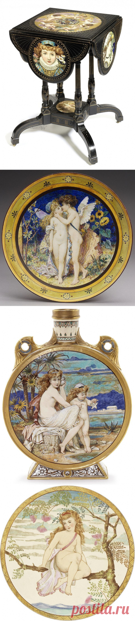 Расписной столик и посуда... William Stephen Coleman