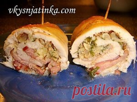 Куриные рулетики - рецепт с фото