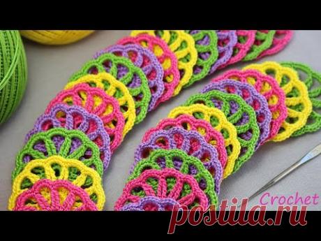 ВЯЖУ КРЮЧКОМ что-то ИНТЕРЕСНОЕ! Вязание из остатков пряжи Easy to Crochet pattern for beginners