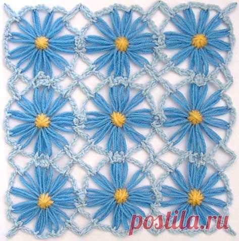Flower Looms: Simple Crochet Edging & Join With Picots