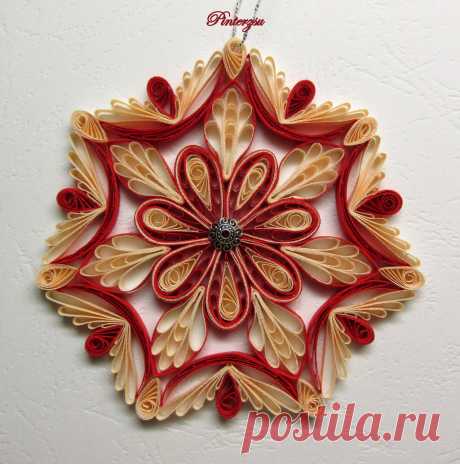 Quilled snowflake by pinterzsu on DeviantArt