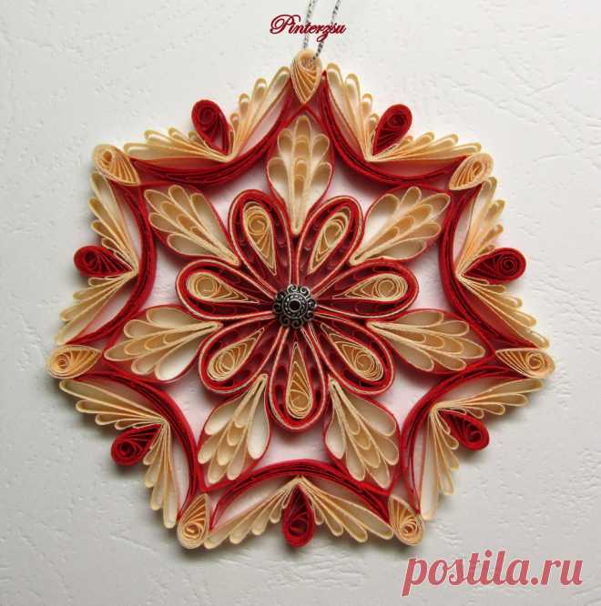 Quilled snowflake by pinterzsu on DeviantArt