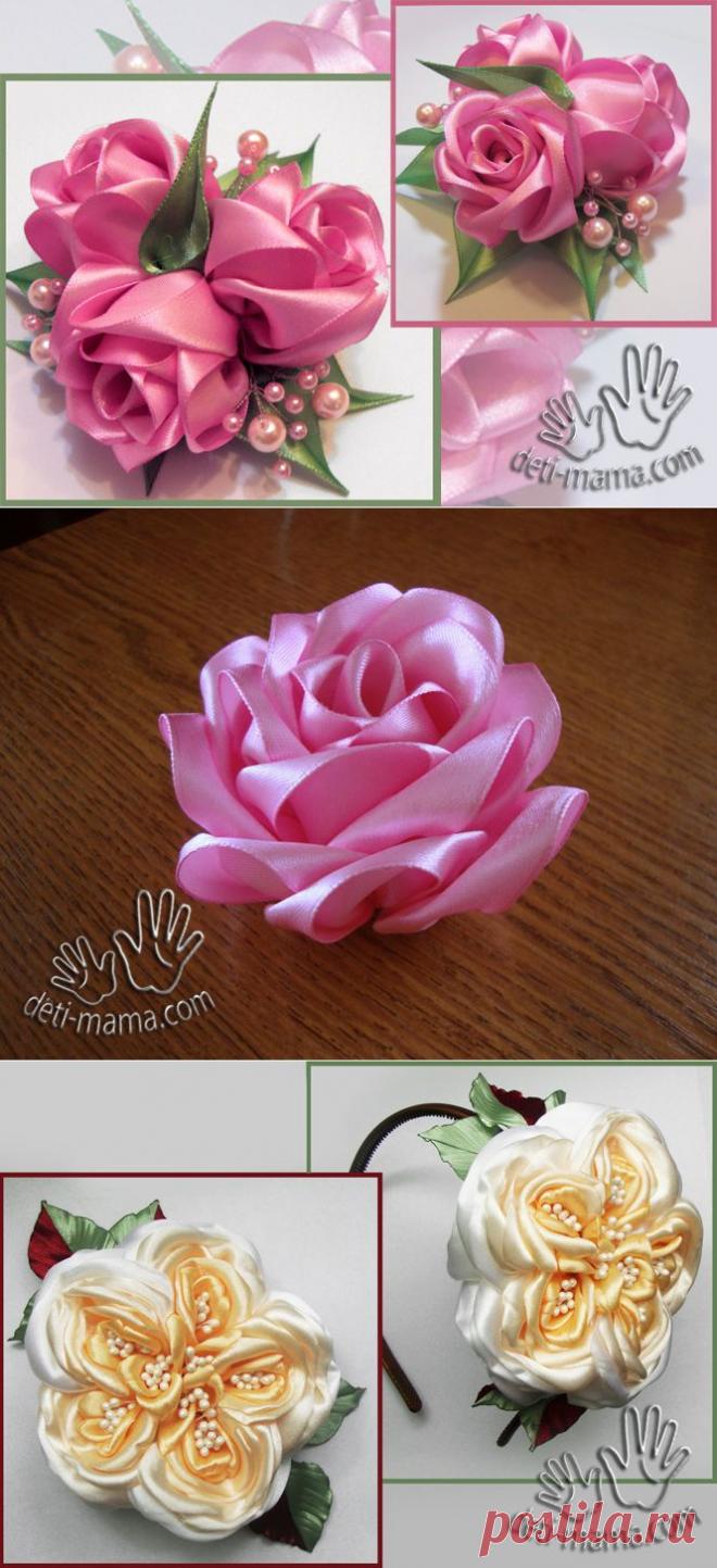 Нежнее нежного: розы из лент для украшений и букетов (мастер-класс) - Рукоделие
