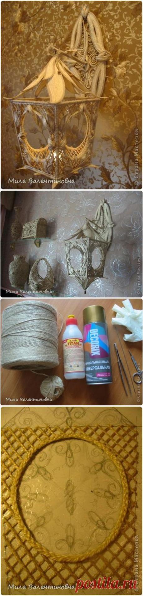 Фонарик из джута или шпагата. Мастер-клас