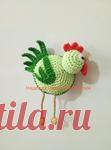 Вяжем петушка (магнит на холодильник).