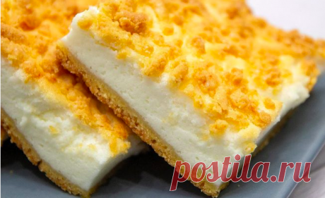 Чудесный ИТАЛЬЯНСКИЙ СЛИВОЧНЫЙ ПИРОГ, с нежной, как облако, начинкой