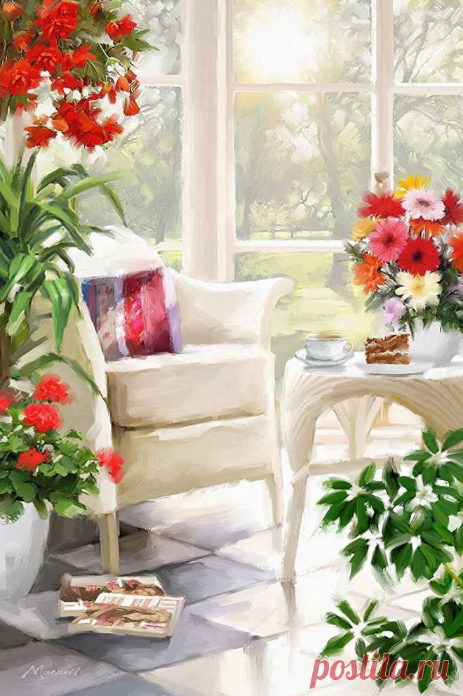 Тепло домашнего уюта... Художник Richard Macneil.