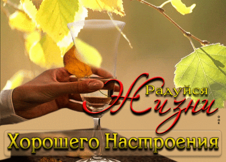 Прелестная открытка Хорошего настроения! Радуйся жизни - Скачать бесплатно на otkritkiok.ru
