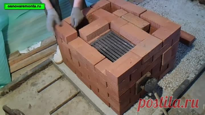 Подробная кладка печи 3х3,5 кирпича за 9 тыс. руб. 1-часть.(кухонная плита с отопительным щитком)
