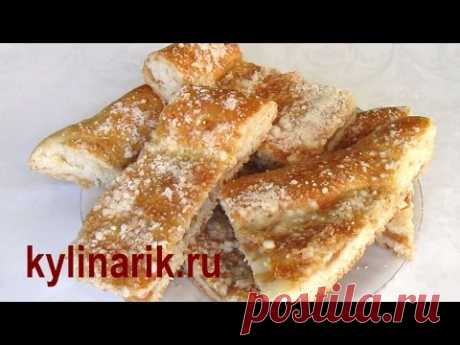 ЯБЛОЧНЫЙ ПИРОГ с яблоками! Рецепт из ДРОЖЖЕВОГО теста в духовке от kylinarik.ru - YouTube