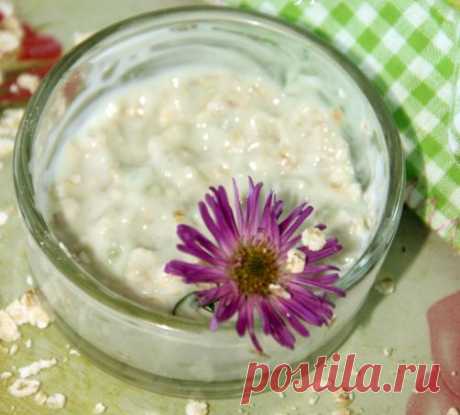 Домашняя овсяная маска для лица с йогуртом и мёдом