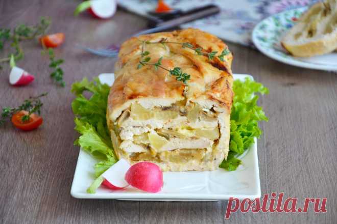 Закусочный торт с куриной грудкой и грибами рецепт с фото пошагово и видео - 1000.menu