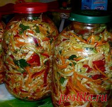 Салат из свежей белокочанной капусты БЕЗ закрутки!