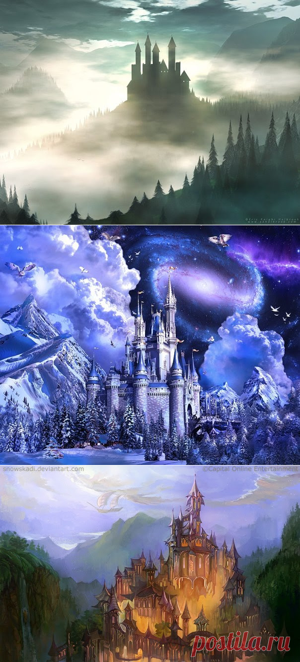 Романтические замки в стиле фэнтези