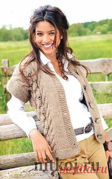 Вязаный жилет «Листопад» &amp;raquo; Ниткой - вязаные вещи для вашего дома, вязание крючком, вязание спицами, схемы вязания