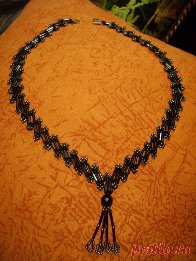 колье Вечерняя симфония | biser.info - всё о бисере и бисерном творчестве