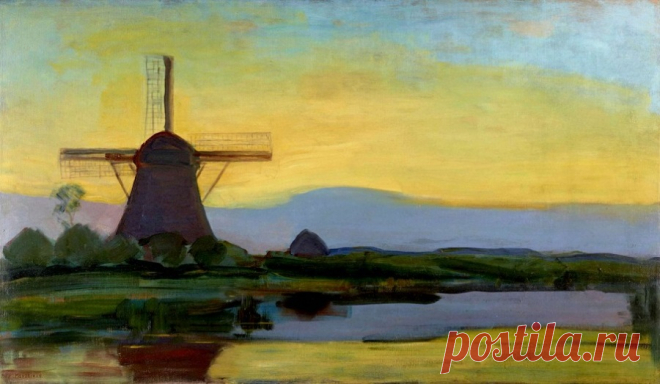 Мировое началось во мгле кочевье... Художник Piet Mondrian / Пит Мондриан (Нидерланды, 1872-1944)