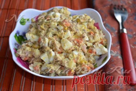Салат из сардин в масле с картошкой и морковью, рецепт с фото