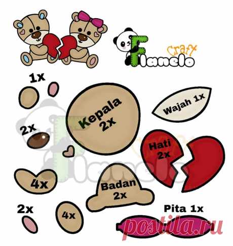 molde de los oso con corazón