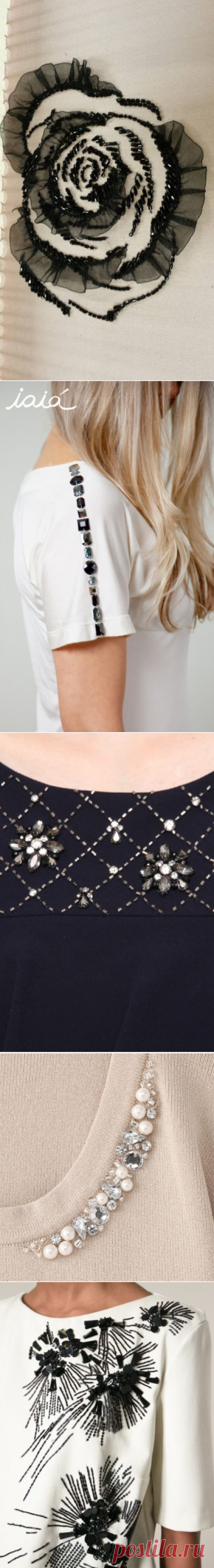 Вышивка бисером и бусинами на одежде