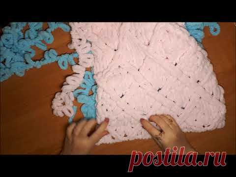 Узор#3 из Alize Puffy для детского пледа.(Ромбы)